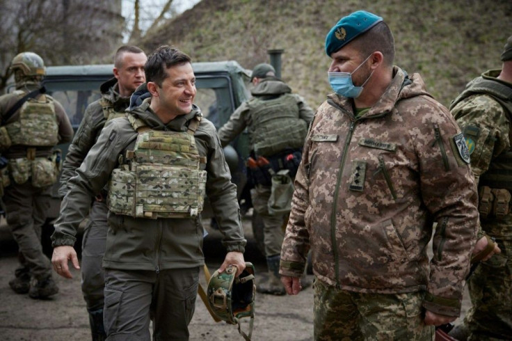 President Volodymyr Zelensky spent the night on Ukraine's eastern frontline
