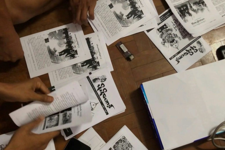 Anti-coup activists have turned to print to get their message out in the face of junta internet outages