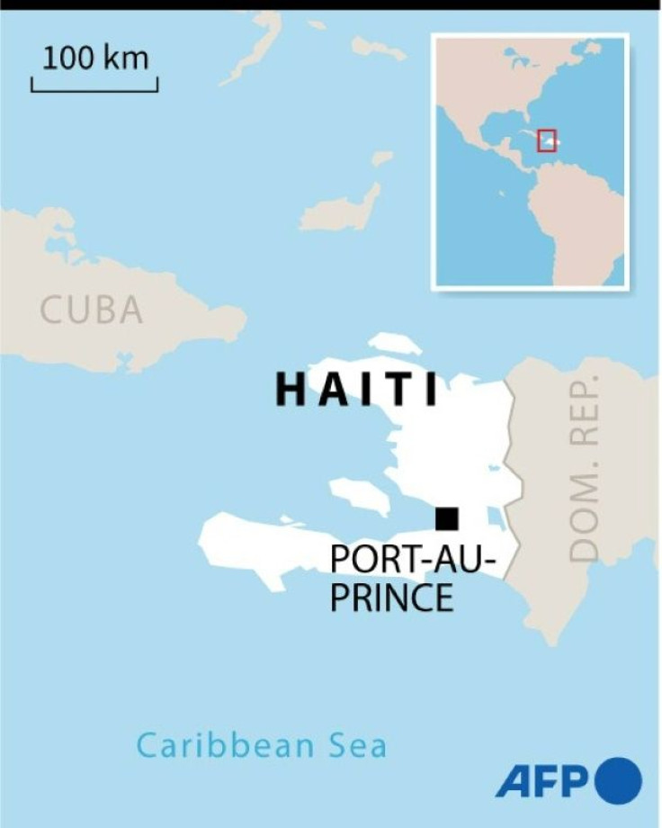 Map of Haiti marking the capital Port-au-Prince