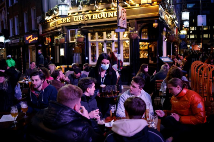 Customers enjoy a taste of freedom the Soho area of London