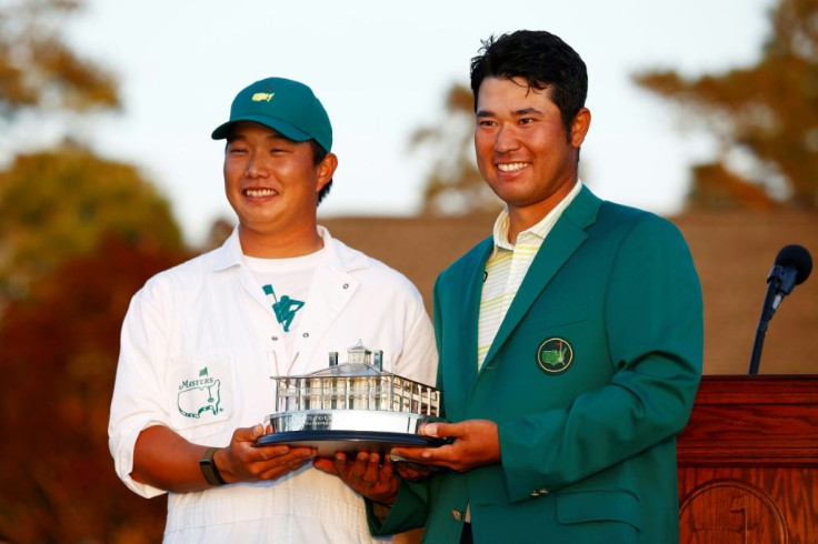 "When I saw my caddie, Shota, and hugged him, I was happy for him because this is his first victory on the bag," said Matsuyama