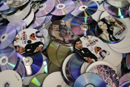 Pirated DVD's and CD's are seen in South Africa