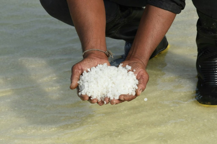 A tonne of salt crystals fetches the meagre sum of 300 rupees ($4.00)