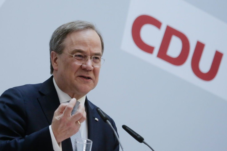 German Christian Democratic Union (CDU) Party Chairman Armin Laschet, one of two candidates vying to replace Chancellor Angela Merkel