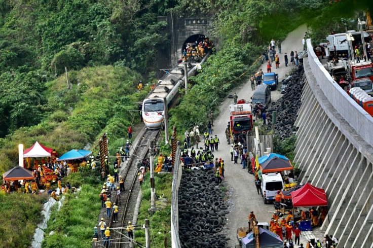 The 2 April crash was caused by a railway maintenance truck that slid down an embankment and onto the track