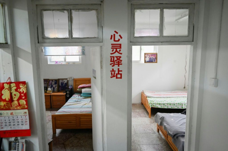 Rooms for those being helped by volunteer Chen Si, at his office in Nanjing
