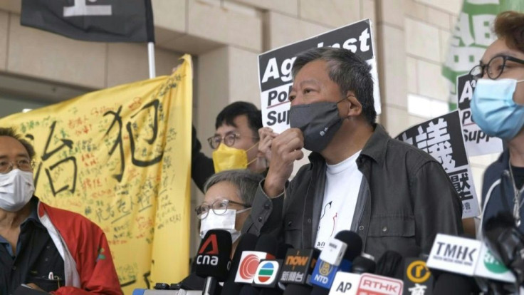 Veteran pro-democracy activists arrive at a Hong Kong court to receive their sentences after being convicted for their roles in organising and participating in one of the biggest democracy protests that had engulfed the city in 2019.