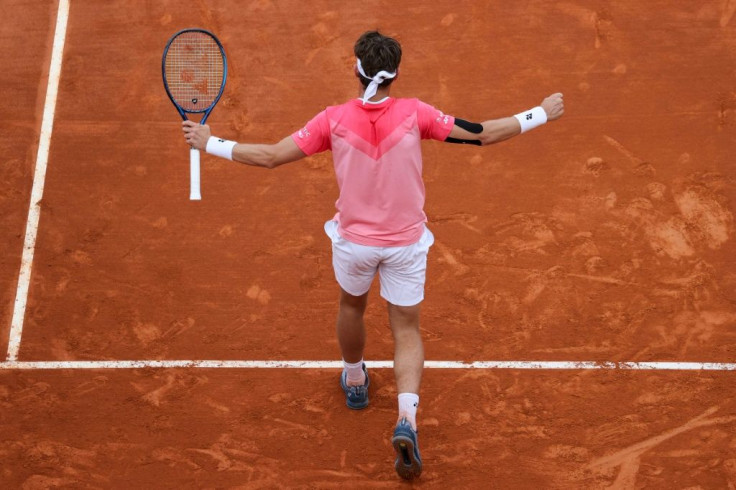 Ruud awakening: Norway's Casper Ruud celebrates after defeating defending champion Fabio Fognini