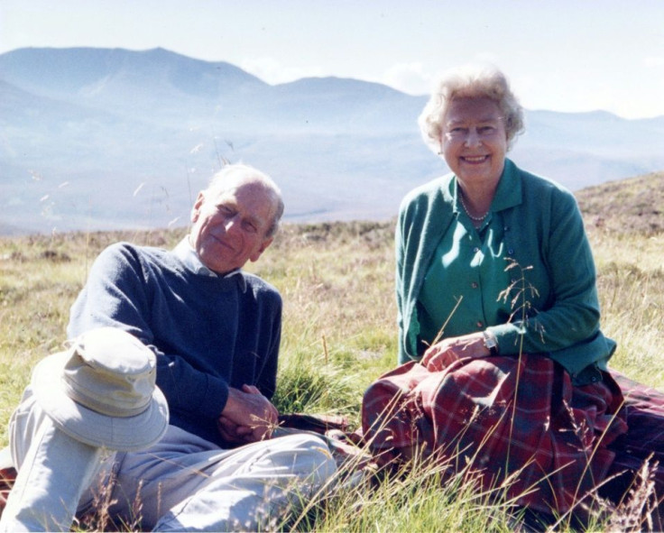 The Queen released a personal photograph of herself with Prince Philip, both looking relaxed and smiling in Scotland in 2003