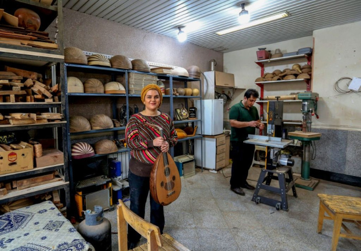 Fatemeh Moussavi crafts ouds in her studio in Tehran, an art which Iran and Syria are lobbying to be added to UNESCO's "intangible heritage" list