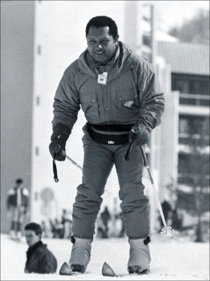 Former Haitian dictator Jean-Claude Duvalier, known as "Baby Doc," skiiing in the Alpes in 2000 during his exile in France
