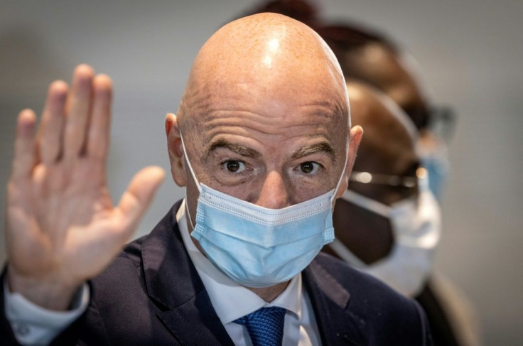 FIFA president Gianni Infantino will address the UEFA congress on Tuesday