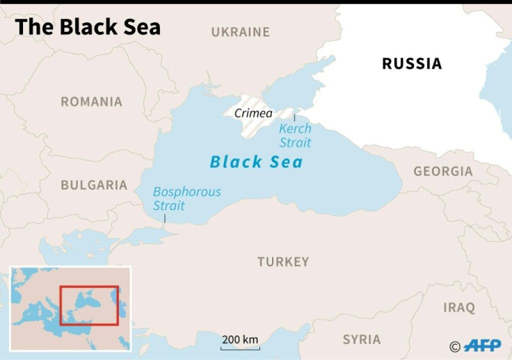 Map of Crimea and the Black Sea