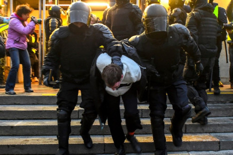 Police arrested more than 1,000 people across Russia, a monitoring group said
