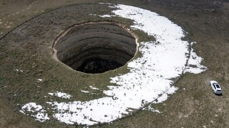 The sinkholes in Konya are scattered across the local landscape