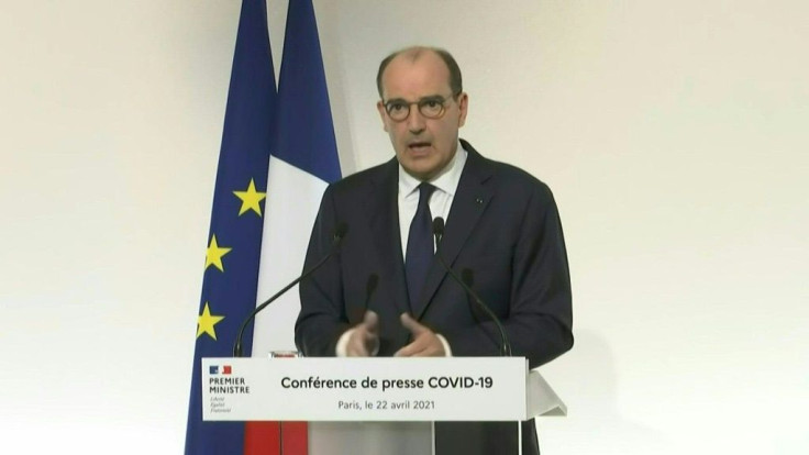 SOUNDBITE "Shops, certain cultural and sporting activities, and (cafe) terraces" could reopen "around mid-May" in France depending on the evolution of the Covid-19 pandemic in the country, Prime Minister Jean Castex says.