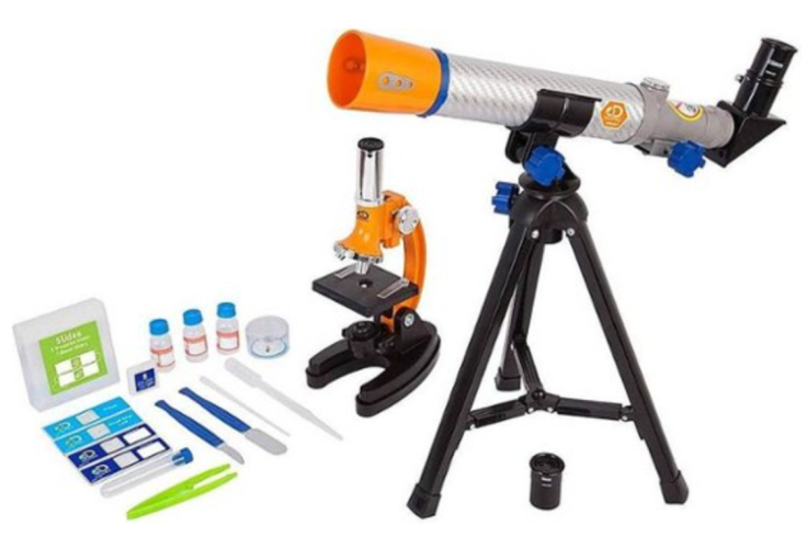 Discovery - 40mm Refractor Telescope with Microscope Combo Set