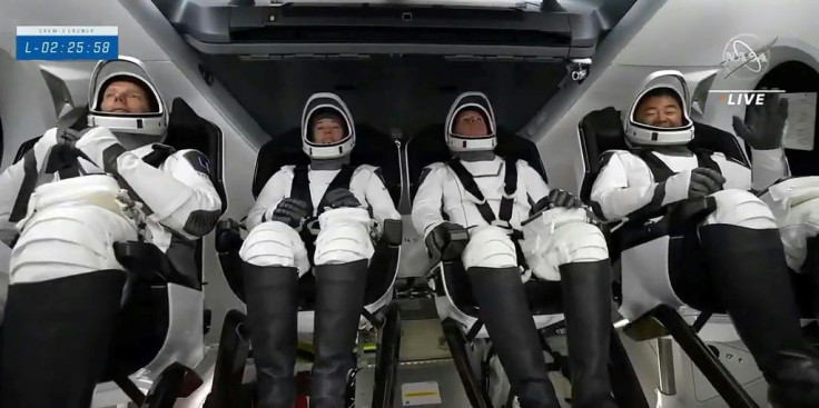 NASA astronauts Megan McArthur and Shane Kimbrough, and Japan Aerospace Exploration Agency (JAXA) astronaut Akihiko Hoshide were in the capsule