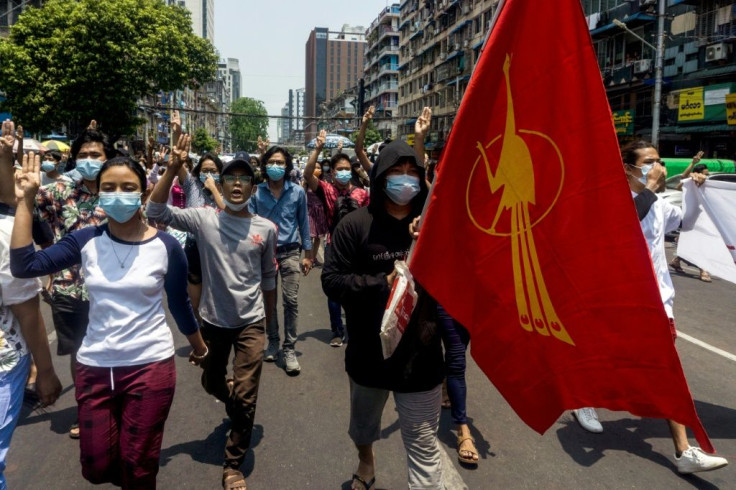 People in Myanmar continue to protest against the junta