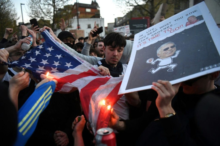 Arsenal supporters vented their spleen at unpopular American owner Stan Kroenke who angered them even more with signing up to the short-lived European Super League