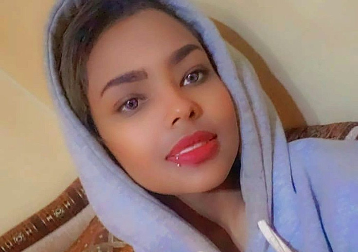 This undated handout picture obtained on April 21, 2021 from the Facebook page of Entisar al-Hammadi shows her posing for a selfie at an unknown location