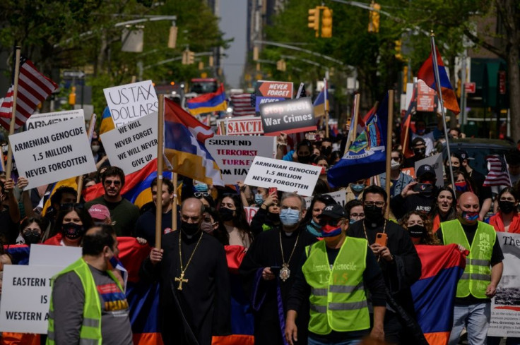 Marchers in New York marked the memory of the World War I-era killings of Armenians