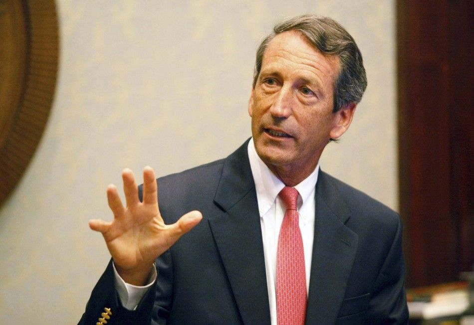 South Carolina Governor Mark Sanford addresses the media at a news conference at the State House in Columbia
