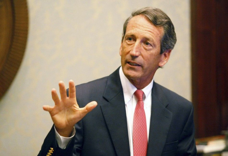 South Carolina Governor Mark Sanford addresses the media at a news conference at the State House in Columbia