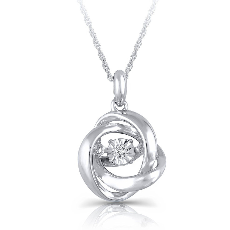 Ritani sterling silver diamond circle of love pendant