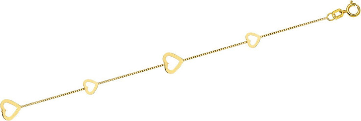 Ritani Yellow Gold Open Heart Link Bracelet