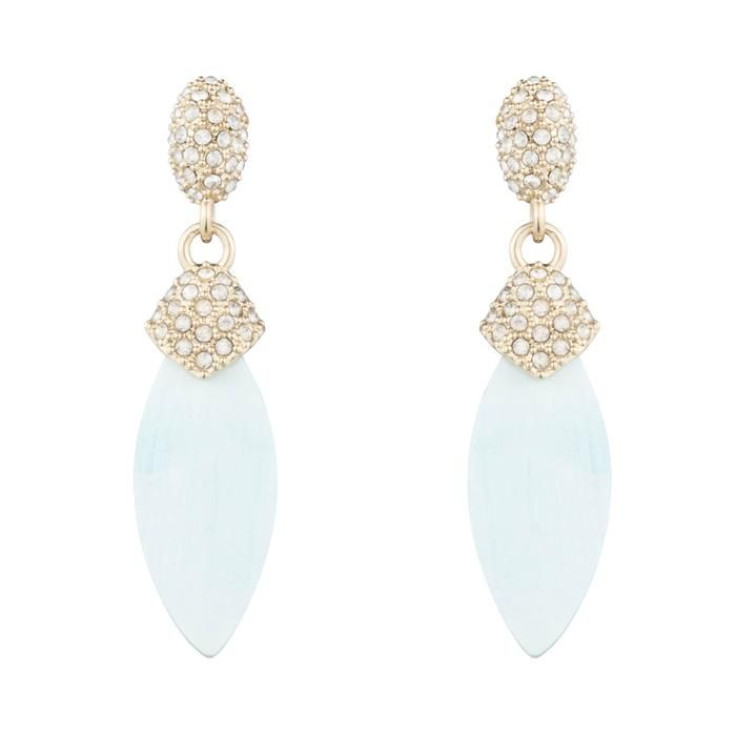 Akola Tilia Horn & Crystal Drop Earrings