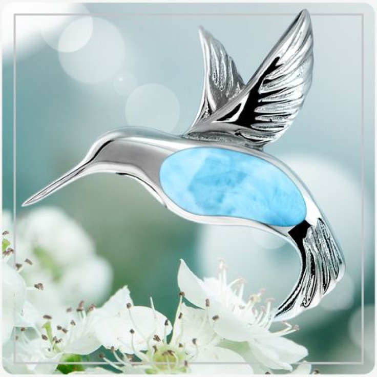 Marahlago hummingbird larimar necklace