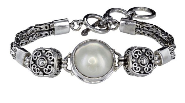 Roma mabe pearl Bali-style bracelet