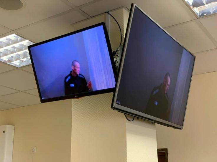 Jailed Kremlin critic Alexei Navalny appeared in court via videolink