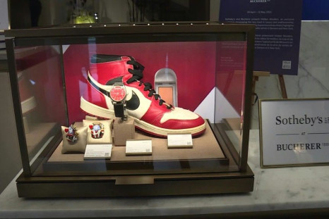 Sotheby's is holding its first ever sneakers auction, with lots including a pair of Nike Air Jordans worn by basketball legend Michael Jordan in his rookie season. They're estimated to sell for between 100,000 and 150,000 Swiss francs (109,500-164,000 US 