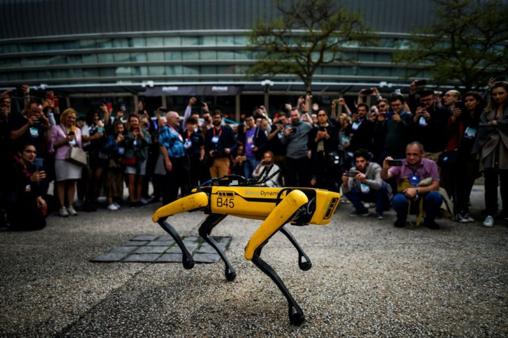 One of Boston Dynamics' robotic dogs in Lisbon during a tech summit in November 2019