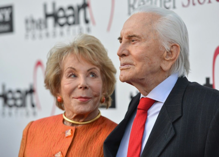 Anne Douglas and her husband Kirk Douglas in Hollywood on May 10, 2012