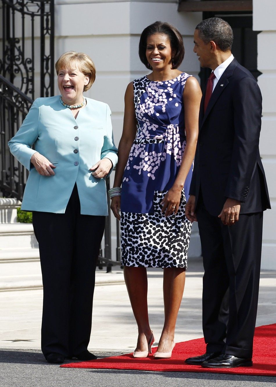 Fashion rules ladies as Merkel visits White House