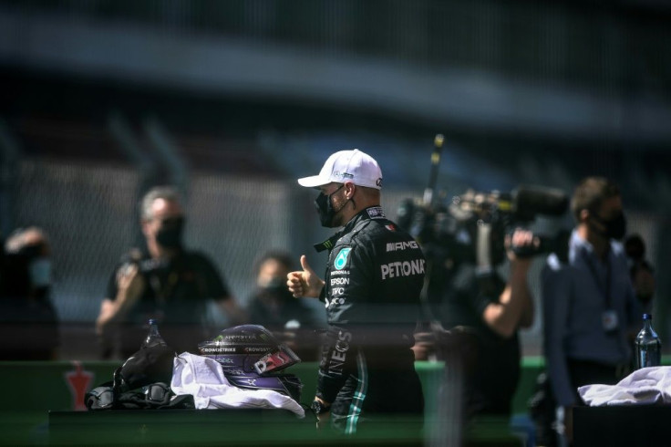 Pole man Valtteri Bottas celebrates