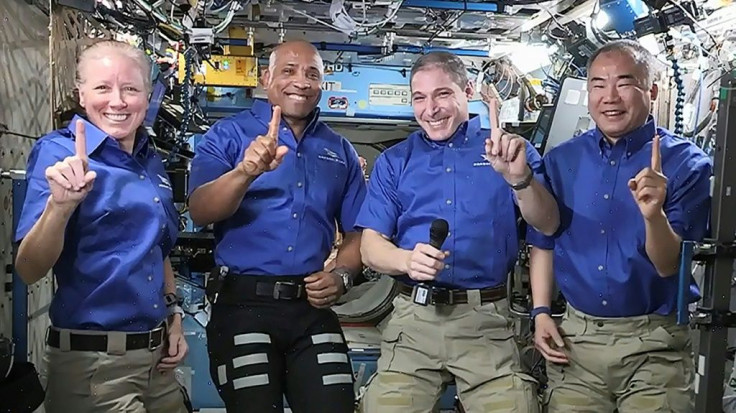Astronauts (L-R) Shannon Walker, Victor Glover, Michael Hopkins and Soichi Noguchi went to space last November as the crew on the first fully operational mission to the ISS aboard a vehicle made by SpaceX
