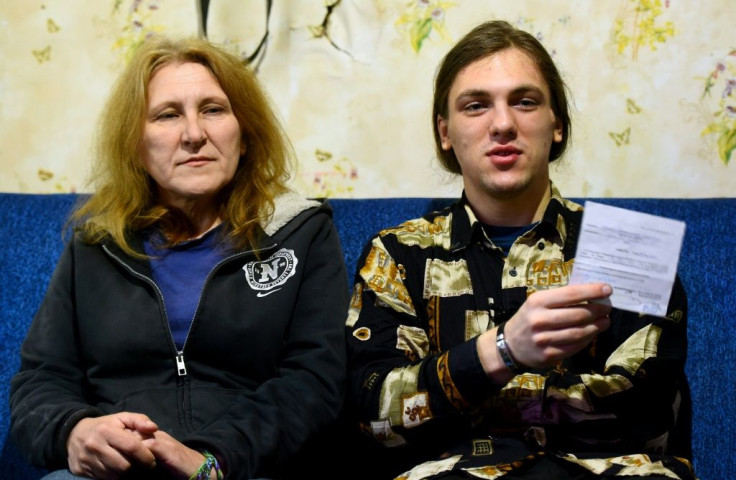 Margarita Yudina and her 20-year-old son Rostislav, who has been summoned for military service