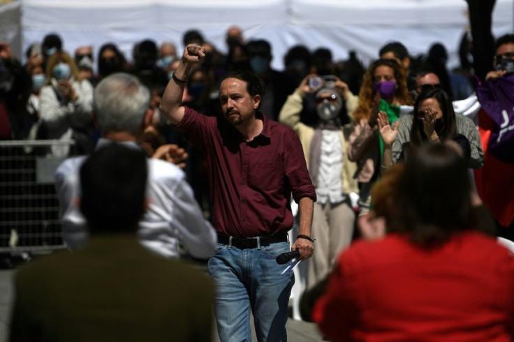 Podemos leader Pablo Iglesias is among politicians who have received death threats during the election campaign
