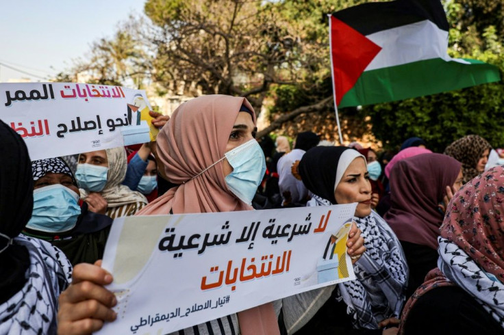 The delay announcement sparked angry demonstrations in Gaza (here) and Ramallah