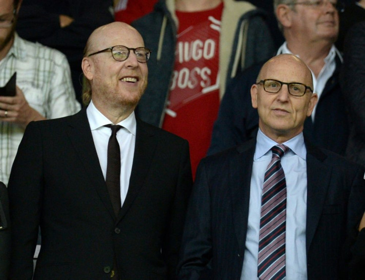 The Manchester United supporters anger was aimed at co-chairman Joel Glazer, pictured right alongside his brother Avram Glazer