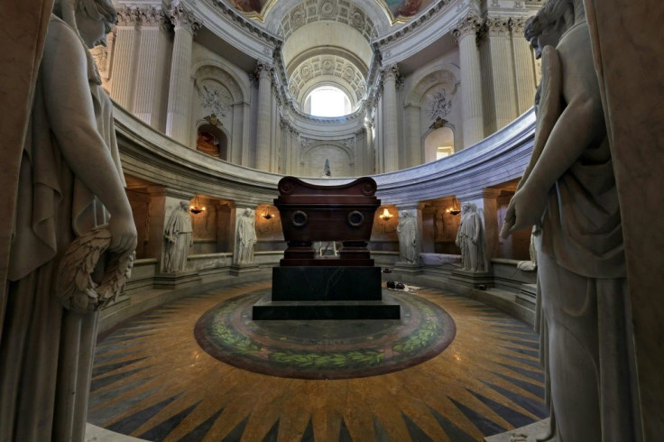 Napoleon's remains were taken back to Paris where he lies in a vast marble tomb beneath the dome of the Invalides military hospital