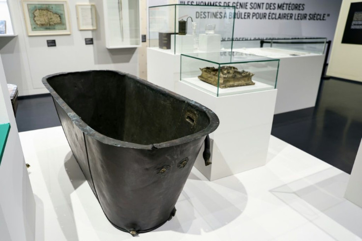 A bathtub used by Napoleon in Saint-Helena is on show in Waterloo, one of the sites associated with the French emperor