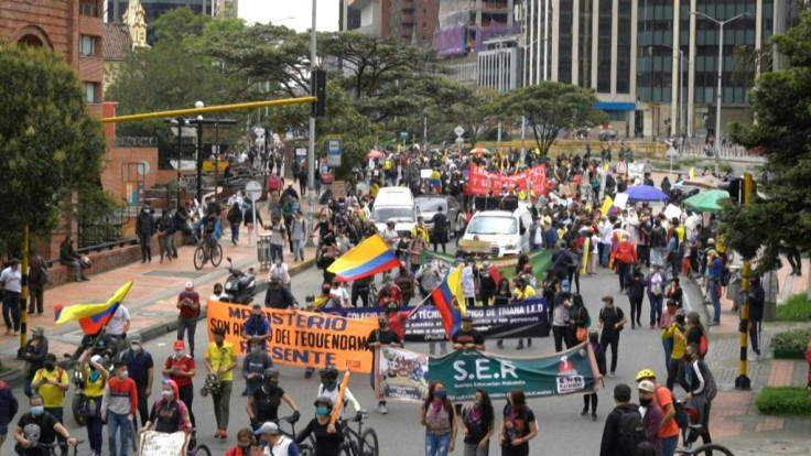 A new day of protests against Colombian President Ivan Duque begins in Bogota over government policies on issues including health, education, security, and to denounce violence by security forces