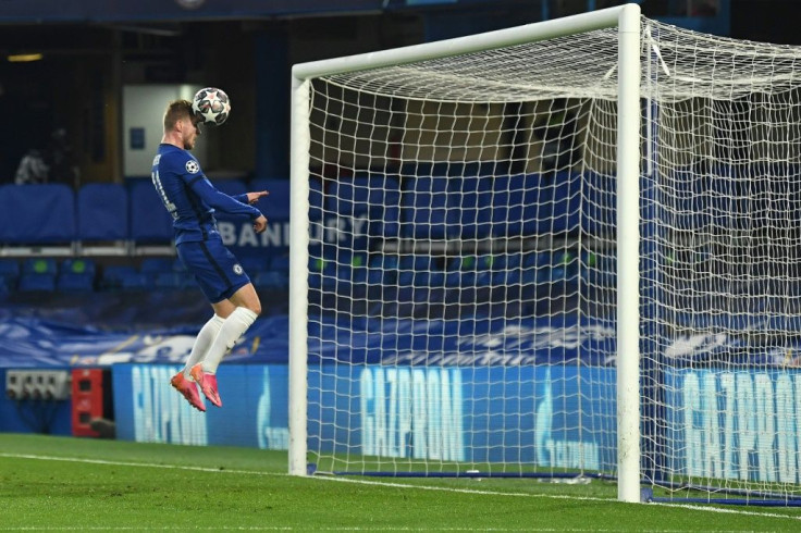 Headed in the right direction: Timo Werner ended his goal drought to send Chelsea into the Champions League final