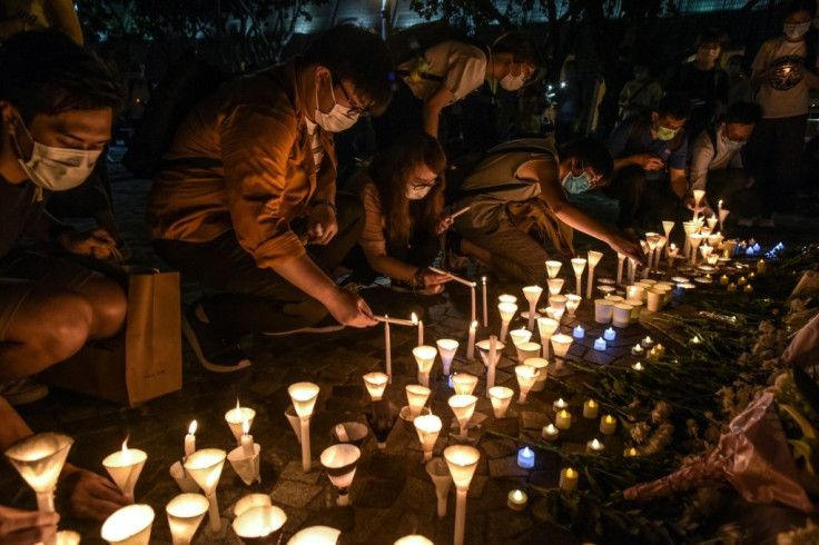 Tens of thousands massed peacefully last year for a banned vigil marking the anniversary of Beijing's deadly 1989 repression of Tiananmen Square protests