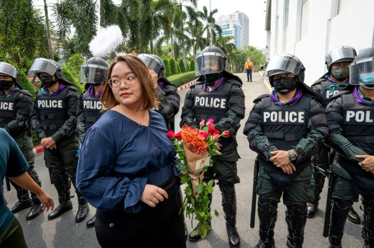 Panusaya "Rung" Sithijirawattanakul is one of a trio of prominent activists charged under Thailand's strict royal defamation laws
